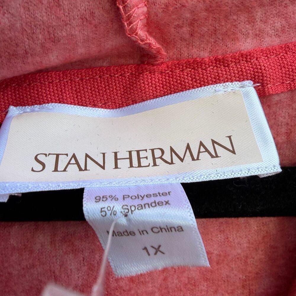 Stan Herman Coral Plush Hoodie Lounge Set Womens 1X Cozy Soft New - Picture 3 of 10